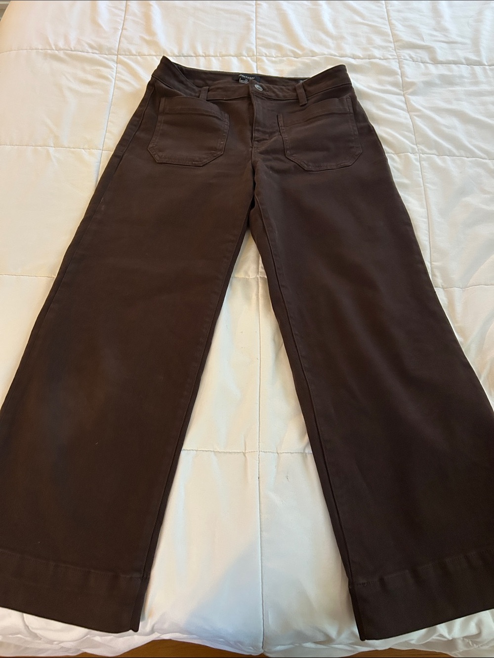 Sanctuary women’s Dark Brown Wide-Leg Chinos size 27
